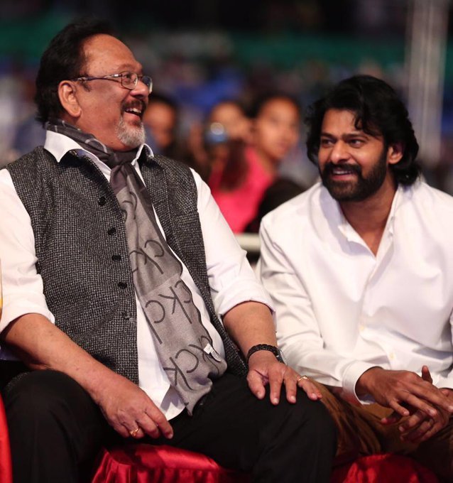 Telugu Rebel Star Krishanm Raju with Prabhas